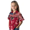 Atlanta Falcons Hawaiian Shirt � Customized Us Flag Hibiscus Red Casual Button Down For Men & Women