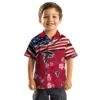 Atlanta Falcons Hawaiian Shirt � Customized Us Flag Hibiscus Red Casual Button Down For Men & Women