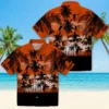 Baltimore Orioles Hawaiian Shirt - Customized Sunset Scene Orange Black - Gift For Men, Women