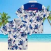 Buffalo Bills Hawaiian Shirt � Customized Botanical Theme Blue White, Casual Button Down For Men & Women