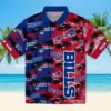 Buffalo Bills Hawaiian Shirt � Customized Palm Silhouettes Blue, Casual Button Down For Men & Women