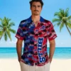 Buffalo Bills Hawaiian Shirt � Customized Palm Silhouettes Blue, Casual Button Down For Men & Women