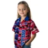 Buffalo Bills Hawaiian Shirt � Customized Palm Silhouettes Blue, Casual Button Down For Men & Women