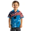 Carolina Panthers Hawaiian Shirt � Customized Us Flag Hibiscus Blue, Casual Button Down For Men & Women