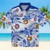 Chicago Cubs Hawaiian Shirt - Customized Floral Baseball Blue White - Gift For Men, Women