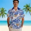 Chicago Cubs Hawaiian Shirt - Customized Floral Baseball Blue White - Gift For Men, Women