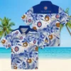 Chicago Cubs Hawaiian Shirt - Customized Floral Baseball Blue White - Gift For Men, Women