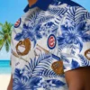 Chicago Cubs Hawaiian Shirt - Customized Floral Baseball Blue White - Gift For Men, Women
