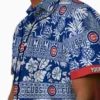 Chicago Cubs Hawaiian Shirt - Customized Tribal Stripes Blue White - Gift For Men, Women