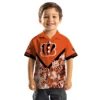 Cincinnati Bengals Hawaiian Shirt � Customized Floral Chevron Orange, Casual Button Down For Men & Women