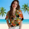 Cincinnati Bengals Hawaiian Shirt � Customized Tropical Toucan Orange Green, Casual Button Down For Men & Women
