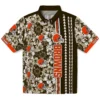 Cleveland Browns Hawaiian Shirt � Customized Hibiscus Arrows Brown White, Casual Button Down For Men & Women