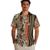 Cleveland Browns Hawaiian Shirt � Customized Hibiscus Arrows Brown White, Casual Button Down For Men & Women