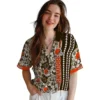 Cleveland Browns Hawaiian Shirt � Customized Hibiscus Arrows Brown White, Casual Button Down For Men & Women