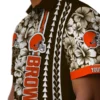 Cleveland Browns Hawaiian Shirt � Customized Hibiscus Arrows Brown White, Casual Button Down For Men & Women