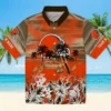 Cleveland Browns Hawaiian Shirt � Customized Tropical Canoe Brown, Casual Button Down For Men & Women