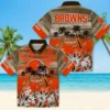 Cleveland Browns Hawaiian Shirt � Customized Tropical Canoe Brown, Casual Button Down For Men & Women