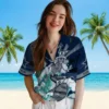 Dallas Cowboys Hawaiian Shirt - Personalized Baseball Floral Customized Surfing Skeleton Aloha Shirt
