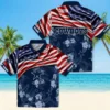 Dallas Cowboys Hawaiian Shirt - Personalized Baseball Floral Customized Us Flag Hibiscus Aloha Shirt