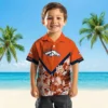 Denver Broncos Hawaiian Shirt - Personalized Baseball Floral Customized Floral Chevron Orange Aloha Shirt