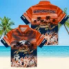 Denver Broncos Hawaiian Shirt - Personalized Baseball Floral Customized Tropical Canoe Orange Aloha Shirt