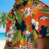 Denver Broncos Hawaiian Shirt - Personalized Baseball Floral Customized Tropical Toucan Aloha Shirt