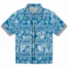 Detroit Lions Hawaiian Shirt - Customized Tribal Stripes Blue White Aloha Shirt