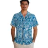 Detroit Lions Hawaiian Shirt - Customized Tribal Stripes Blue White Aloha Shirt