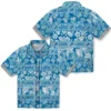 Detroit Lions Hawaiian Shirt - Customized Tribal Stripes Blue White Aloha Shirt