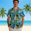 Detroit Lions Hawaiian Shirt - Customized Tropical Toucan Blue Green Aloha Shirt
