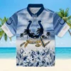 Indianapolis Colts Hawaiian Shirt - Customized Tropical Canoe Blue Aloha Shirt
