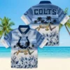 Indianapolis Colts Hawaiian Shirt - Customized Tropical Canoe Blue Aloha Shirt