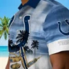 Indianapolis Colts Hawaiian Shirt - Customized Tropical Canoe Blue Aloha Shirt