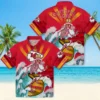Kansas City Chiefs Hawaiian Shirt - Personalized Baseball Floral Customized Surfing Skeleton Aloha Shirt