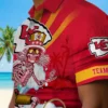 Kansas City Chiefs Hawaiian Shirt - Personalized Baseball Floral Customized Surfing Skeleton Aloha Shirt