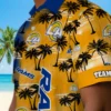 Los Angeles Rams Hawaiian Shirt - Personalized Baseball Floral Customized Palm Silhouettes Aloha Shirt
