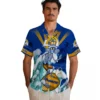 Los Angeles Rams Hawaiian Shirt - Personalized Baseball Floral Customized Surfing Skeleton Aloha Shirt