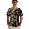 New Orleans Saints Hawaiian Shirt - Customized Palm Silhouettes Gold Aloha Shirt