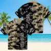 New Orleans Saints Hawaiian Shirt - Customized Palm Silhouettes Gold Aloha Shirt