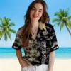 New Orleans Saints Hawaiian Shirt - Customized Palm Silhouettes Gold Aloha Shirt
