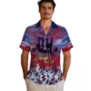 New York Giants Hawaiian Shirt - Customized Tropical Canoe Blue Aloha Shirt