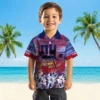 New York Giants Hawaiian Shirt - Customized Tropical Canoe Blue Aloha Shirt