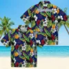 New York Giants Hawaiian Shirt - Customized Tropical Toucan Blue Green Aloha Shirt
