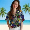 New York Giants Hawaiian Shirt - Customized Tropical Toucan Blue Green Aloha Shirt