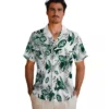 New York Jets Hawaiian Shirt - Customized Botanical Theme Green White Aloha Shirt