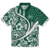 New York Jets Hawaiian Shirt - Customized Floral Wave Green White Aloha Shirt