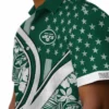 New York Jets Hawaiian Shirt - Customized Floral Wave Green White Aloha Shirt