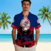 New York Yankees Hawaiian Shirt - Customized Sunset Pattern Navy Black Aloha Shirt