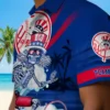 New York Yankees Hawaiian Shirt - Customized Surfing Skeleton Navy Blue Aloha Shirt
