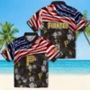 Pittsburgh Pirates Hawaiian Shirt - Customized Us Flag Hibiscus Black Aloha Shirt
